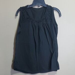 Black Sleeveless Lace Top Size XL